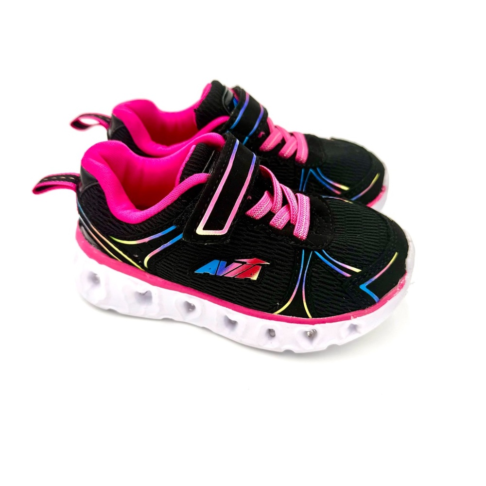 Avia‎ Black and Pink Sneakers with LED Lights